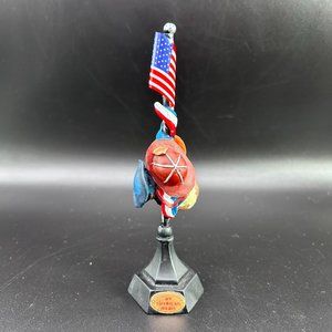 Cobble Creek My American Hero Figurine American Flag Police Firefighter Hat